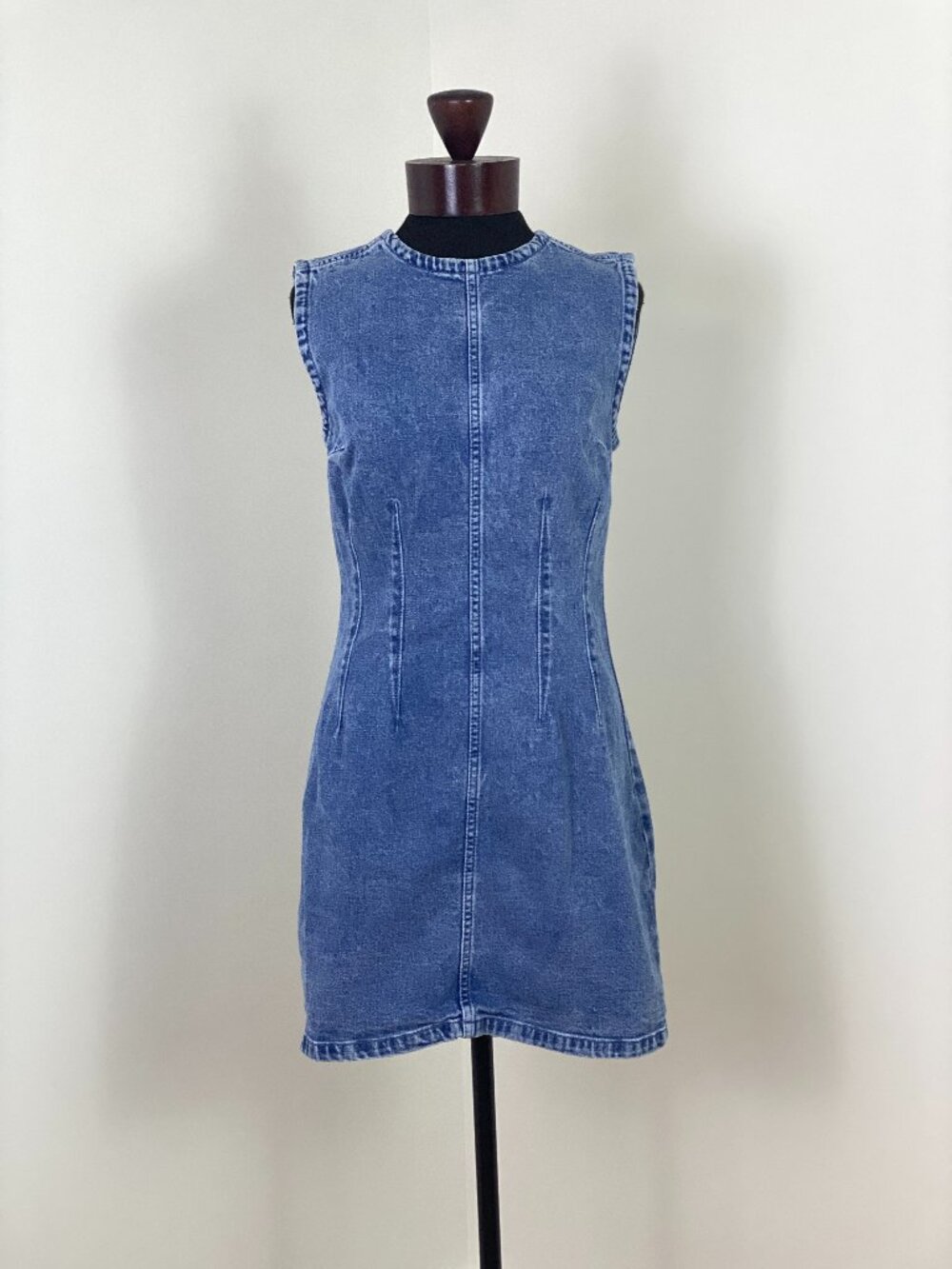 Abercrombie & Fitch Sleeveless Shell Denim Mini Dress Medium Wash S